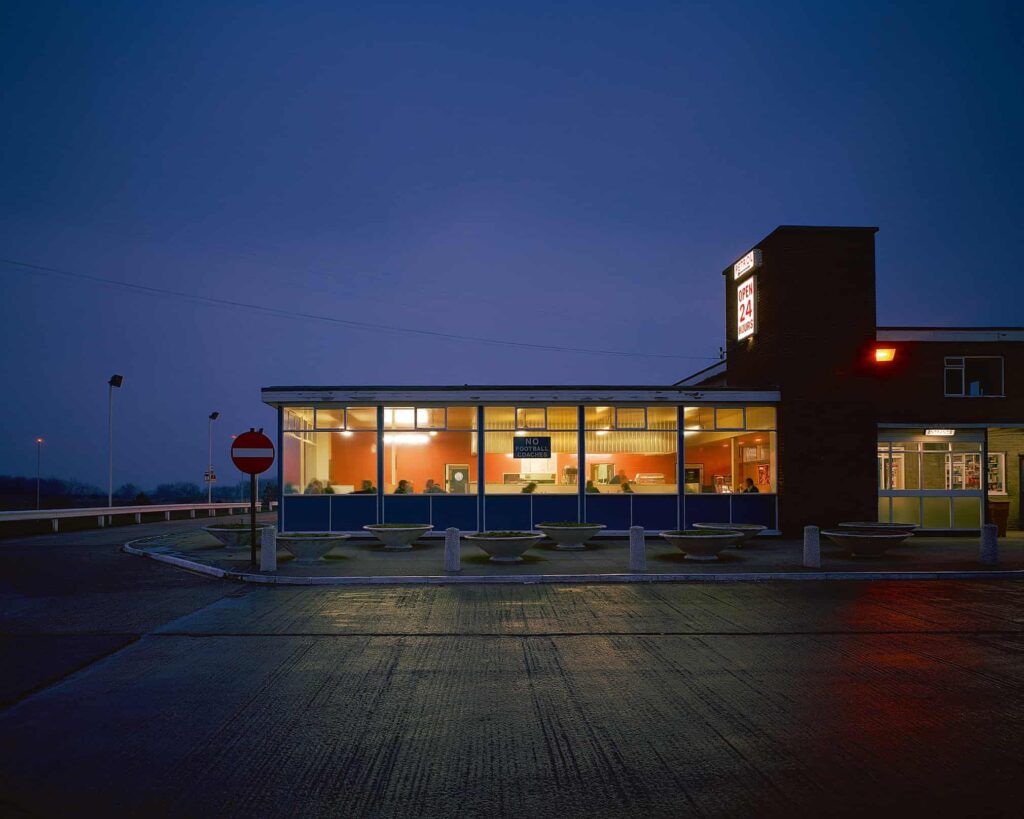 Blyth Services at Night, Blyth, Nottinghamshire, February 1981