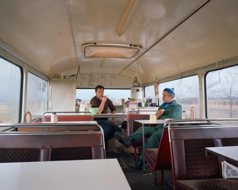 Bus Converted to Cafe, Lay-By, West Yorkshire, November 1982 - Copy